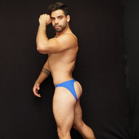 If you want to show your butt, please try these new bad boy thong bikini blue color