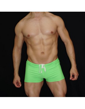 Green Swimwear squarecut Men Boxer