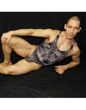 mens Erotic lingerie body animal print