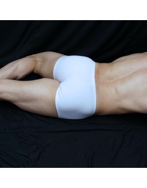 Cotton spandex lycra boxer for men white color