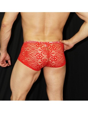 Skin red Lace Boxer