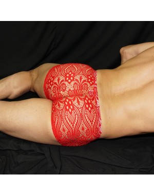 Skin red Lace Boxer