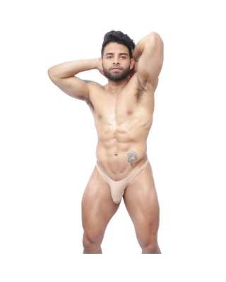 lingerie men thong  beige nude color