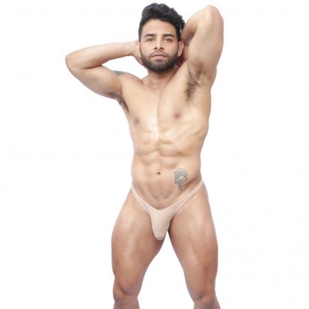 lingerie men thong  beige nude color