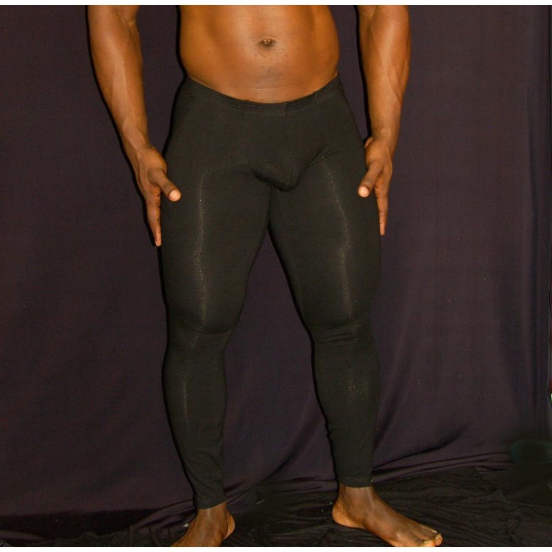 men Underworks Cotton Spandex Compression pants black Size M