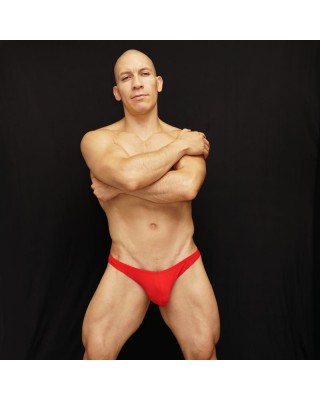 microfiber men bikini brief red color