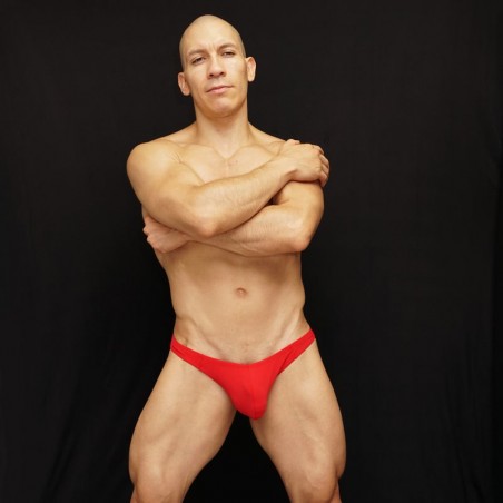 microfiber men bikini brief red color